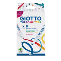 Фломастери со блескав ефект GIOTTO Turbo Glitter 8 пар. - 2,8 mm