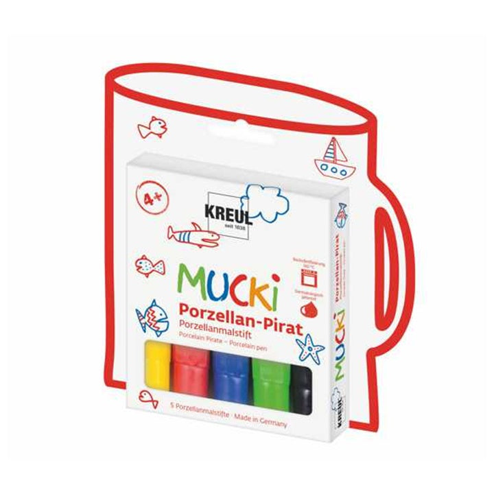 Фломастери за порцелан MUCKI KREUL 5 парчиња
