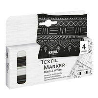 Фломастери за текстил Black and White KREUL