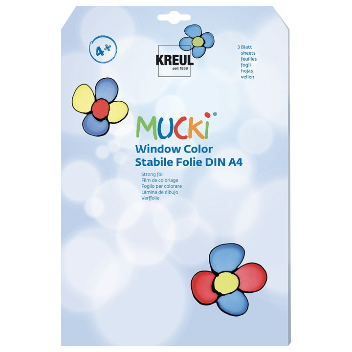 Фолија за бои на стакло MUCKI KREUL - 3 лист A4