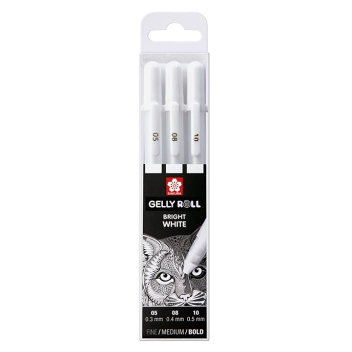 Гелни пенкала Sakura Gelly Roll bright white - 3 парчиња - 4