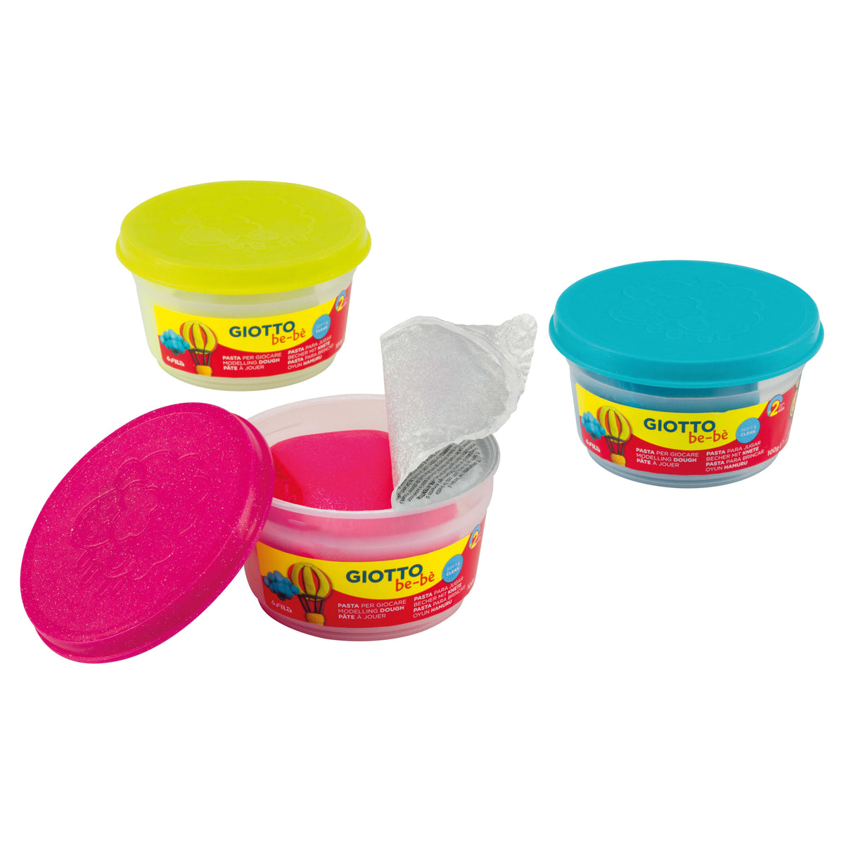 GIOTTO BE-BE мека маса за моделирање со светки 3 x 100 g