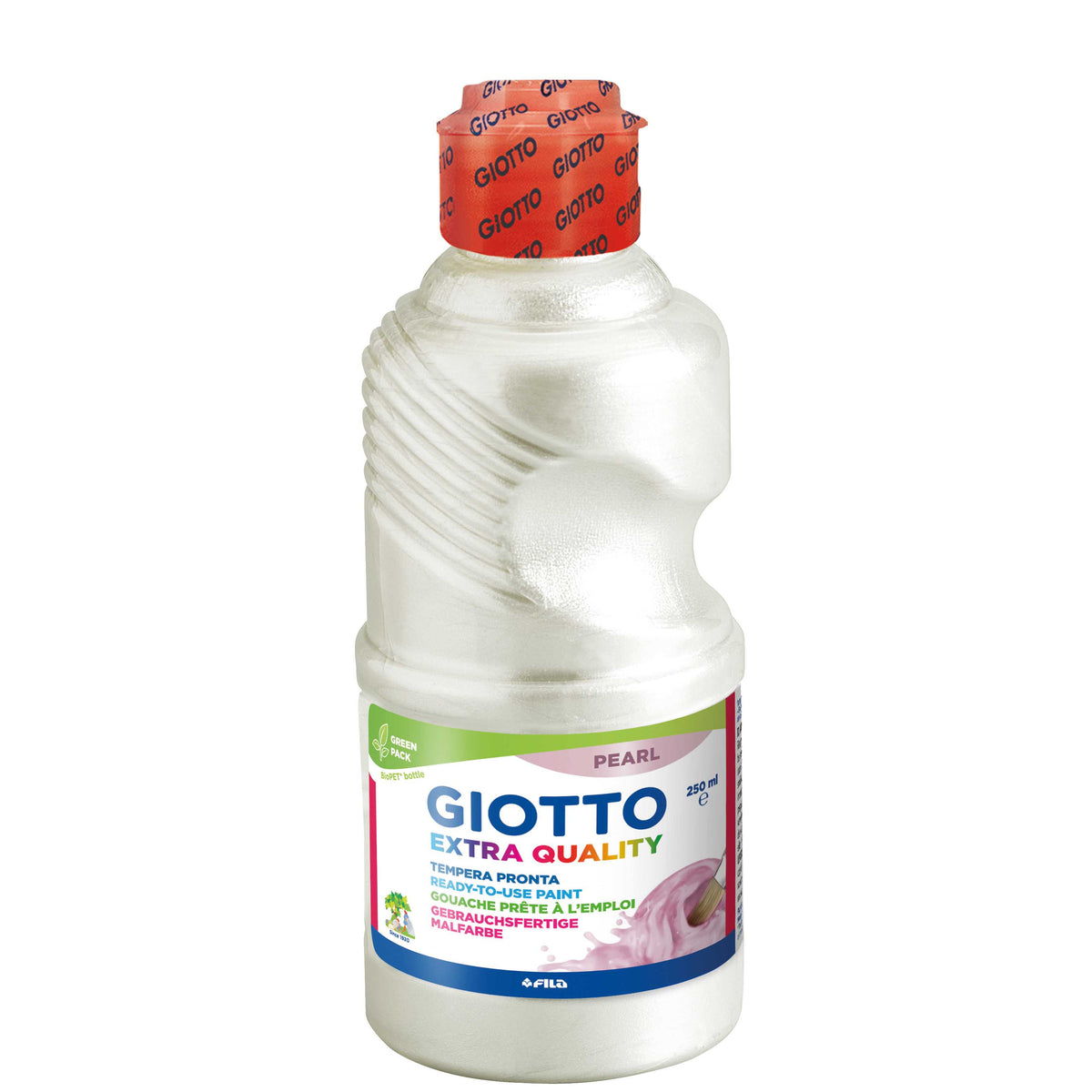 Giotto темперна боја со бисерен сјај 250 ml – бела