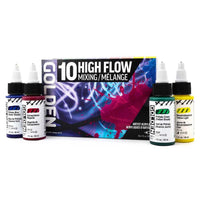 GOLDEN High Flow сет акрилни бои Mixing 10 x 30 ml
