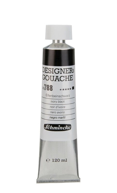 Гваш боја Schmincke Designers Gouache 120 ml – 788 Слонова коска црна