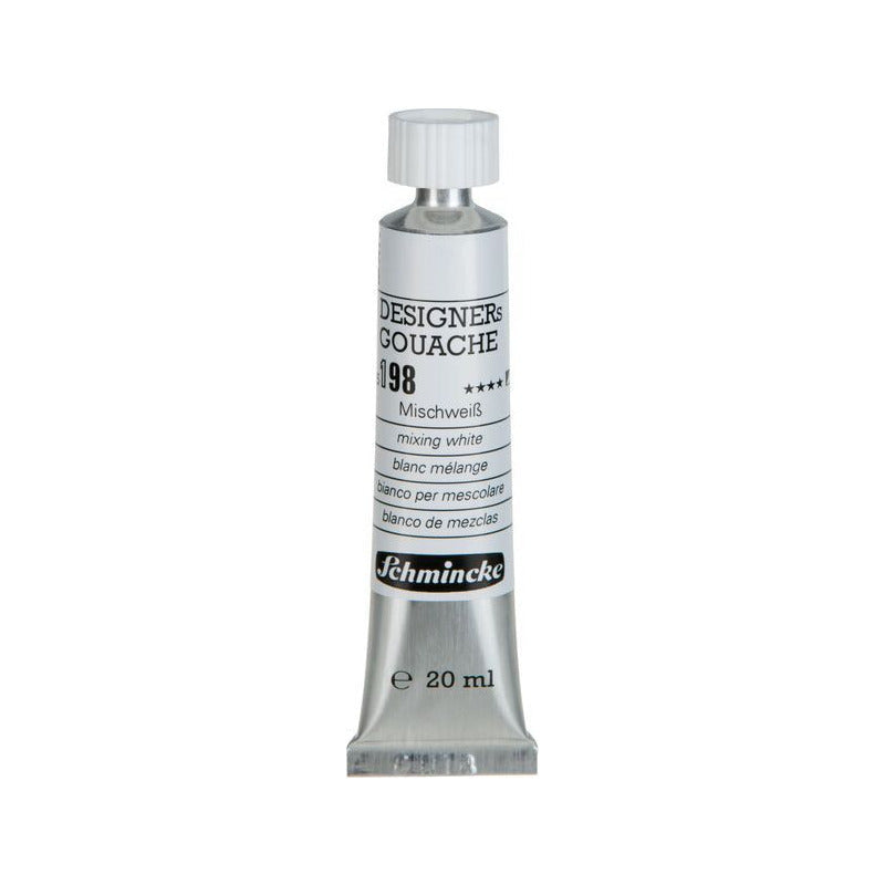 Гваш боја Schmincke Designers Gouache 20 ml – 198 Бела за мешање