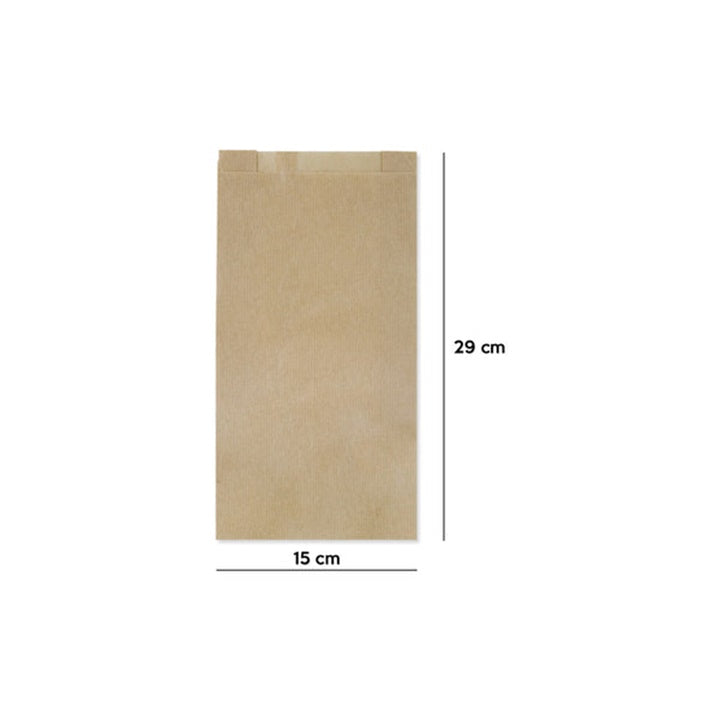 Хартиена кеса кафеава 150x290 mm 10 парчиња - 2
