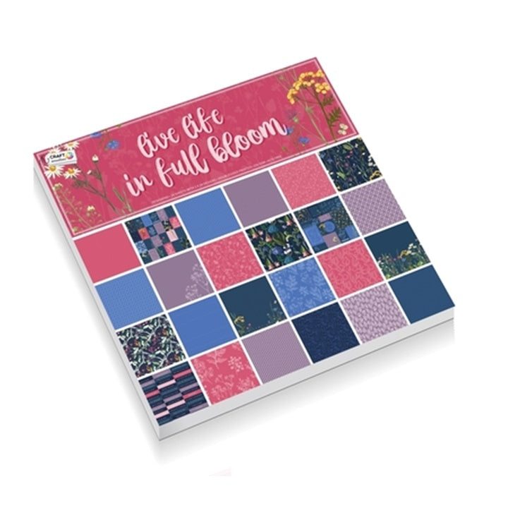 Хартија за scrapbooking 24 листови 30,5 x 30,5 - Цветен мотив