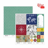 Хартија за scrapbooking 30.48 x 30.48 cm Make your journey | различни мотиви - 1