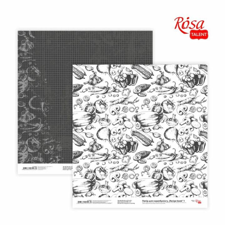 Хартија за scrapbooking 30.48 x 30.48 cm Recipe book | различни мотиви - 7