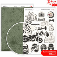 Хартија за scrapbooking Mens Style A4 | различни мотиви - 7