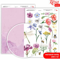 Хартија за scrapbooking Wild Flowers A4 | различни мотиви - 9