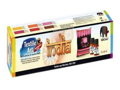ИНДИЈА Сет за текстилни бои 6x20ml