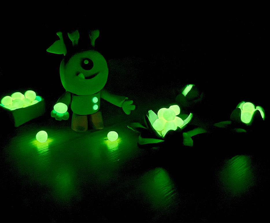 JOVI Glow природен пластелин 10 x 15 g – 8 бои + 2 кои светат во темница