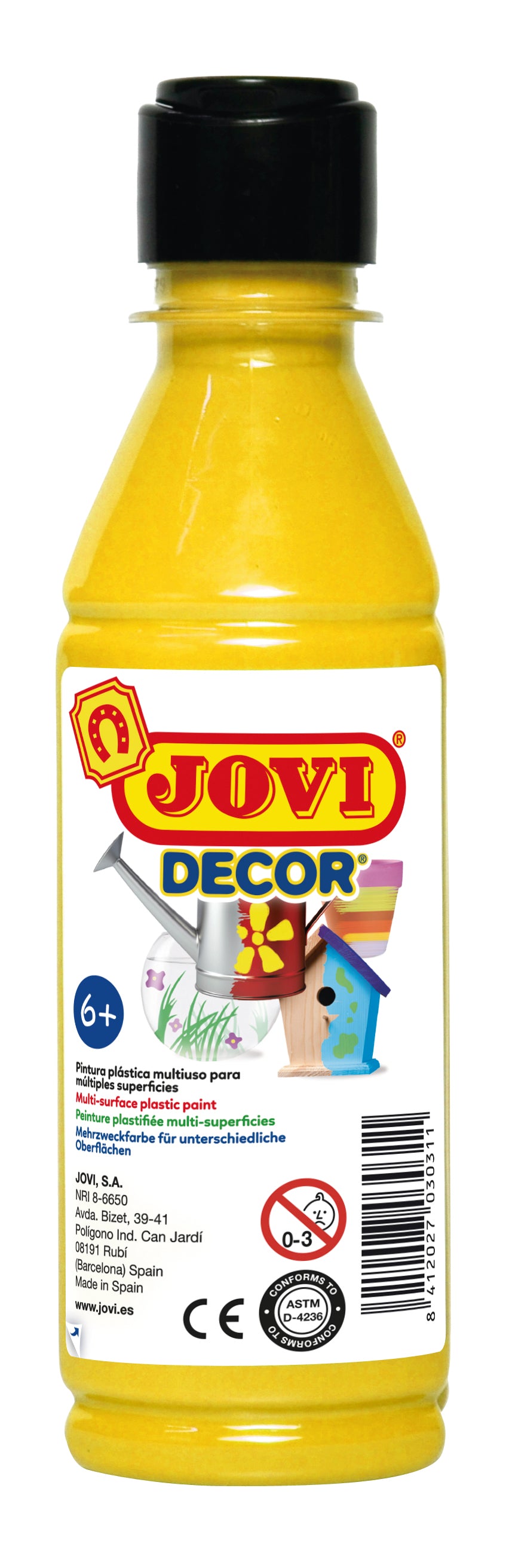 JOVI Jovidecor акрилна боја 250 ml – жолта
