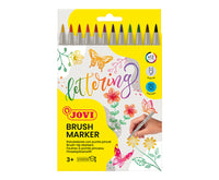 JOVI Lettering акварелни фломастери со четкаст врв 12 пар.