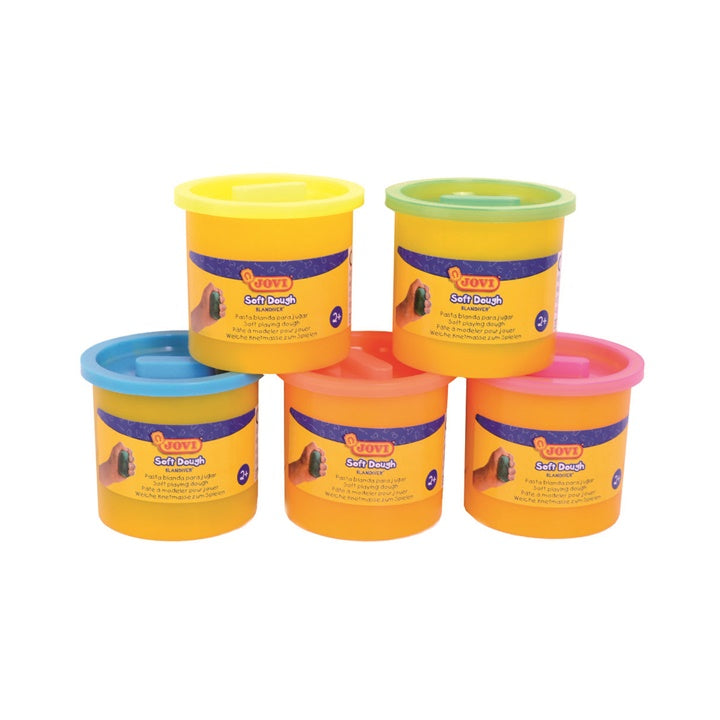 JOVI Пластилин во чаши BLANDIVER неонски нијанси 5 x 110 g