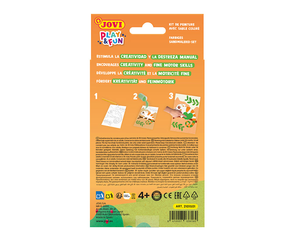JOVI Play&Fun мини креативен сет за сликање со песок – 9 дела