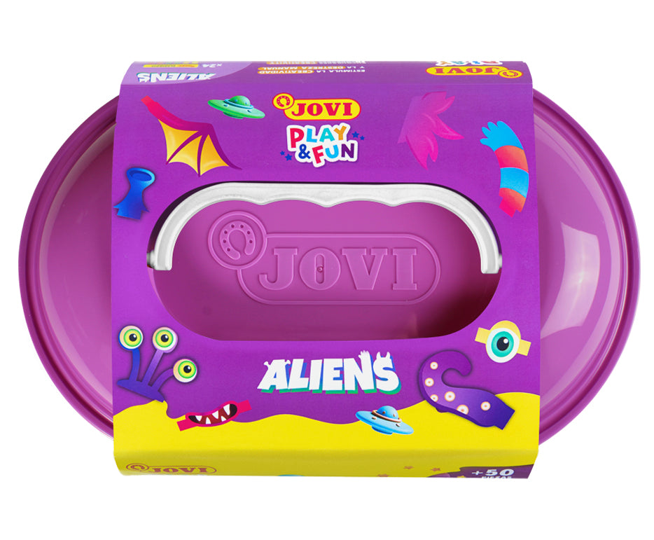 JOVI Play&Fun природен пластелин во куферче Aliens - 50 пар.