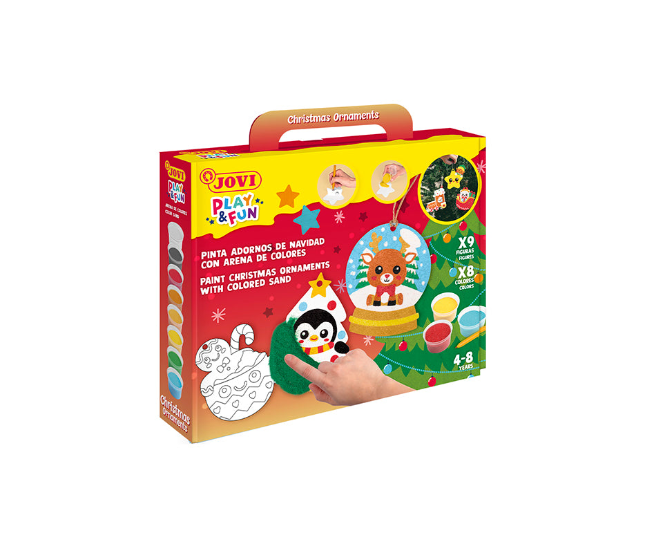 JOVI Play&Fun сет за сликање со песок Christmas Ornaments - 12 пар.