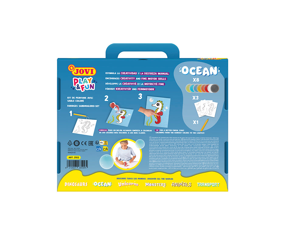 JOVI Play&Fun сет за сликање со песок Ocean 12 пар.
