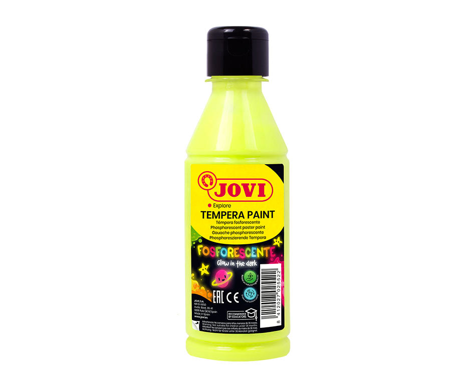 JOVI Premium неонска темперна боја 250 ml – жолта