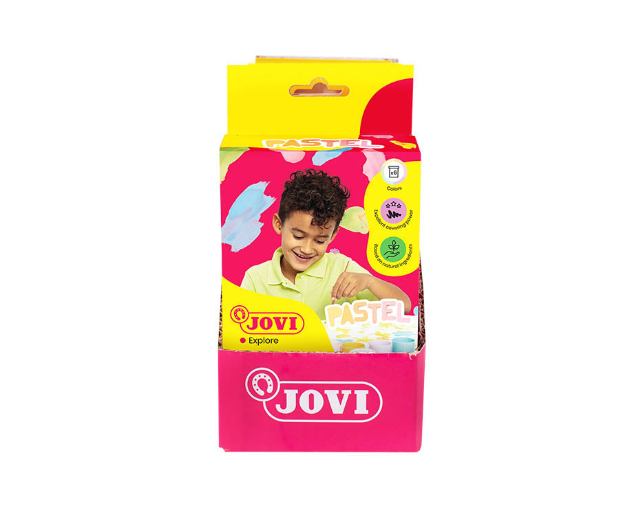 JOVI Premium пастелни темперни бои 6 x 35 ml со четка