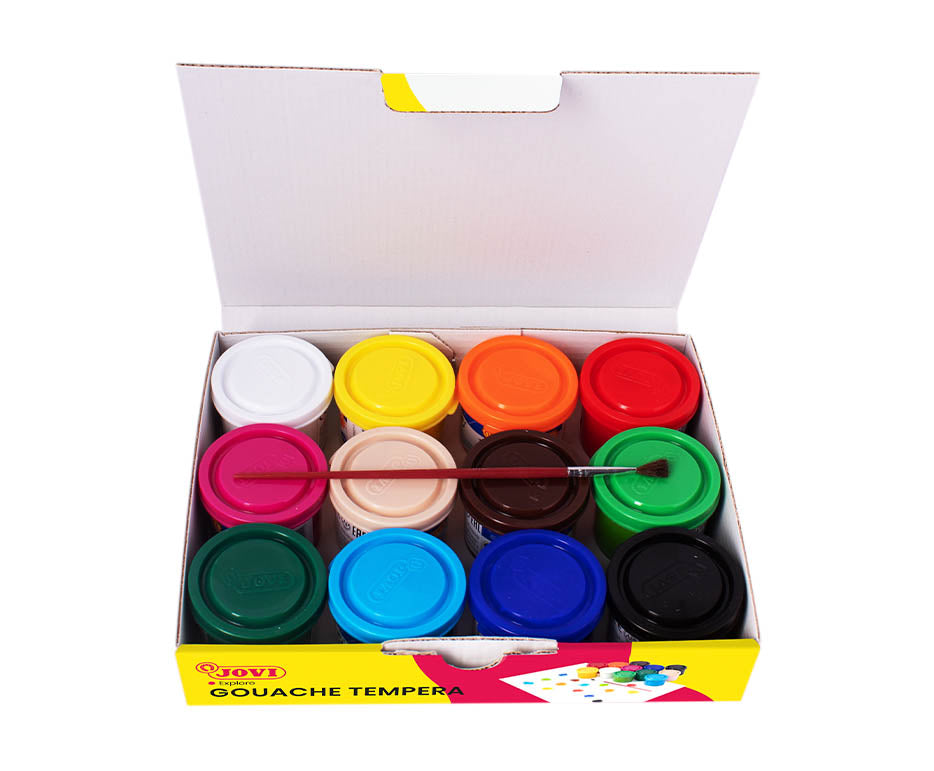 Jovi Premium темперни бои 12 x 35 ml со четка