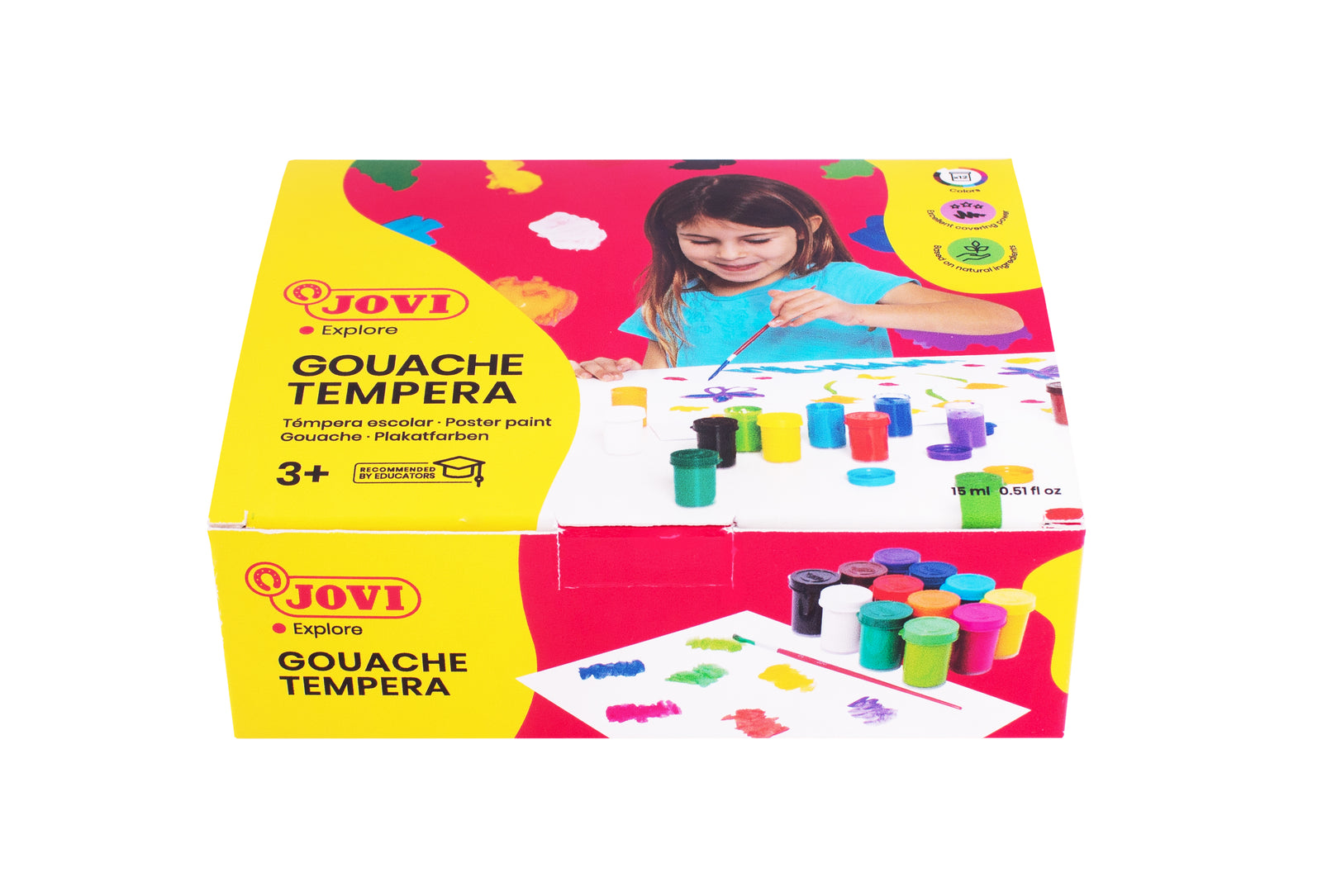 JOVI Premium темперни бои 12 x 15 ml со четка