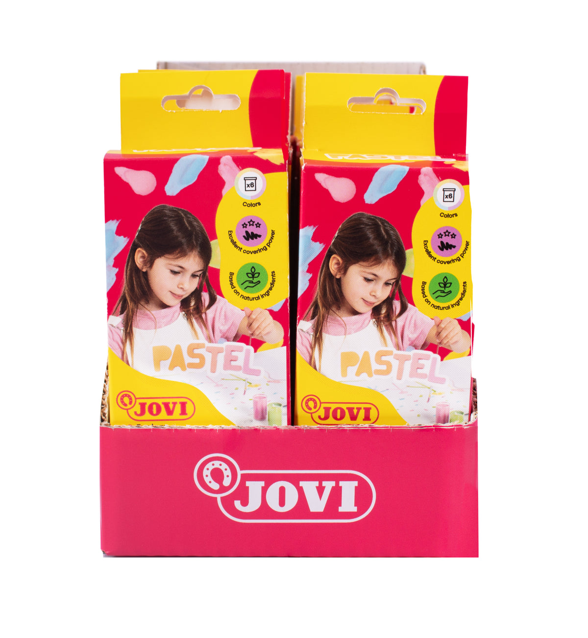 Пастелни темперни бои JOVI Premium 6 x 15 ml со четка