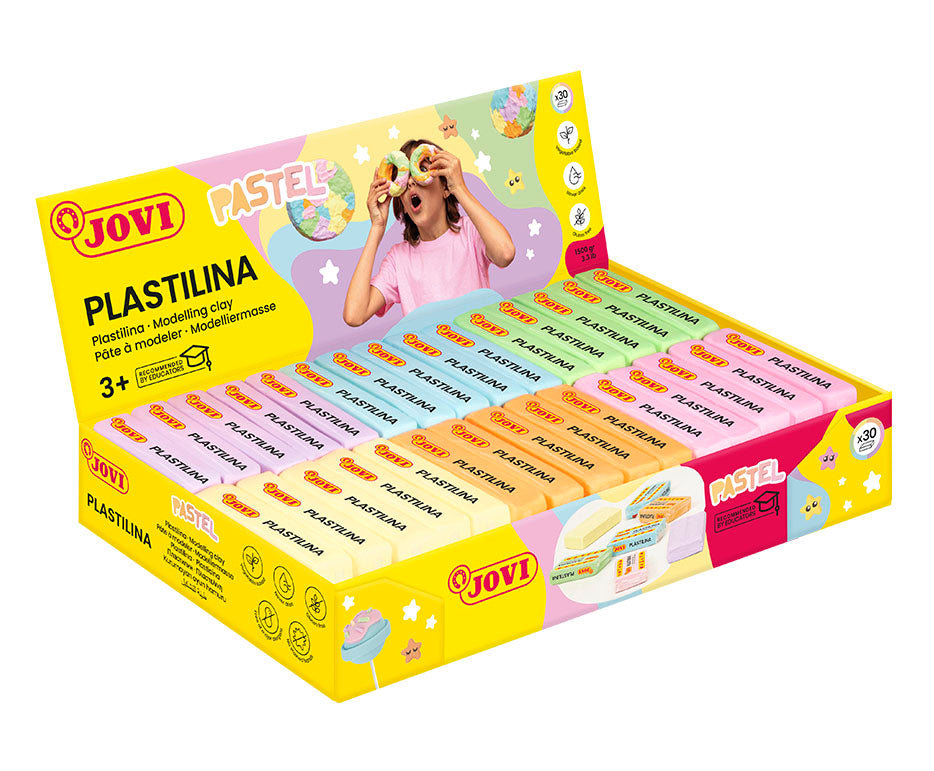 JOVI природна пластелин маса пастелни бои 30 x 50 g
