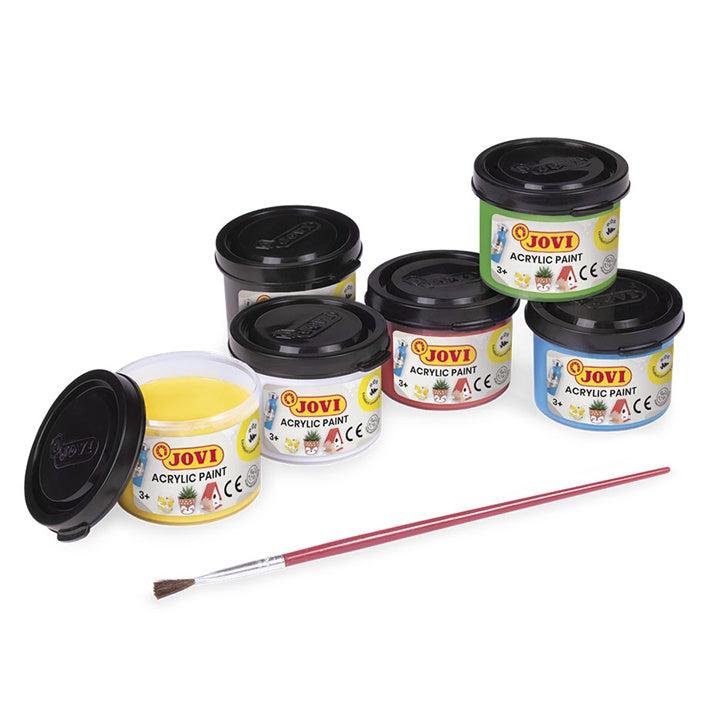 JOVI сет акрилни бои 6x35 ml + четка - 2