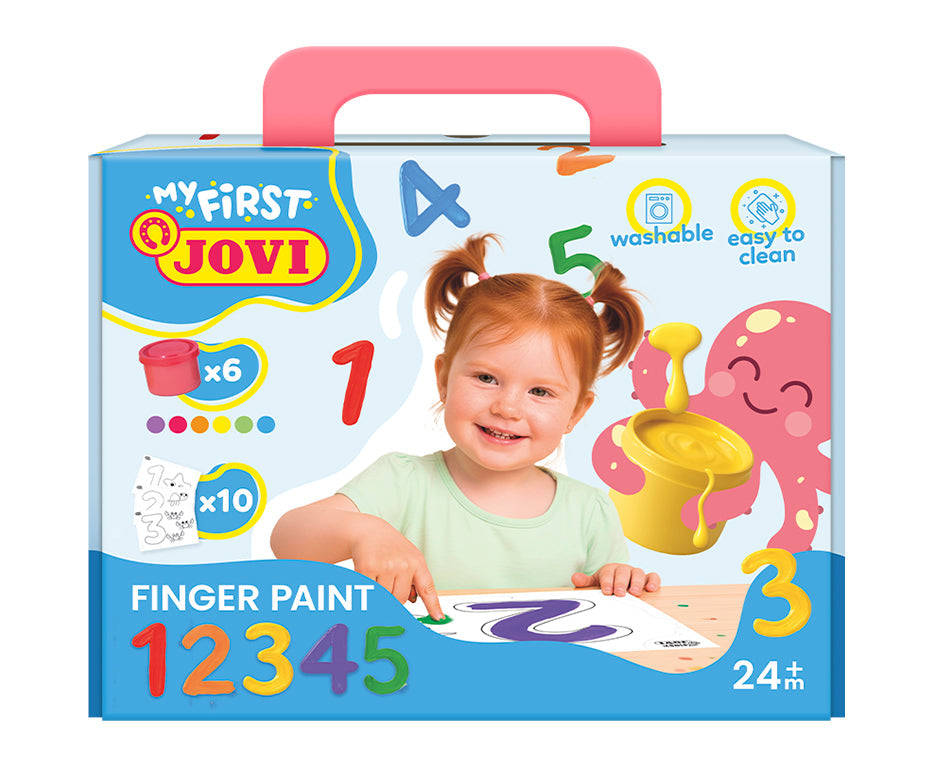 Jovi сет бои за сликање со прсти My First први броеви – 11 пар.