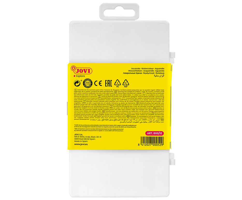 JOVI водени боички ø 22 mm – 12 пар. со четка