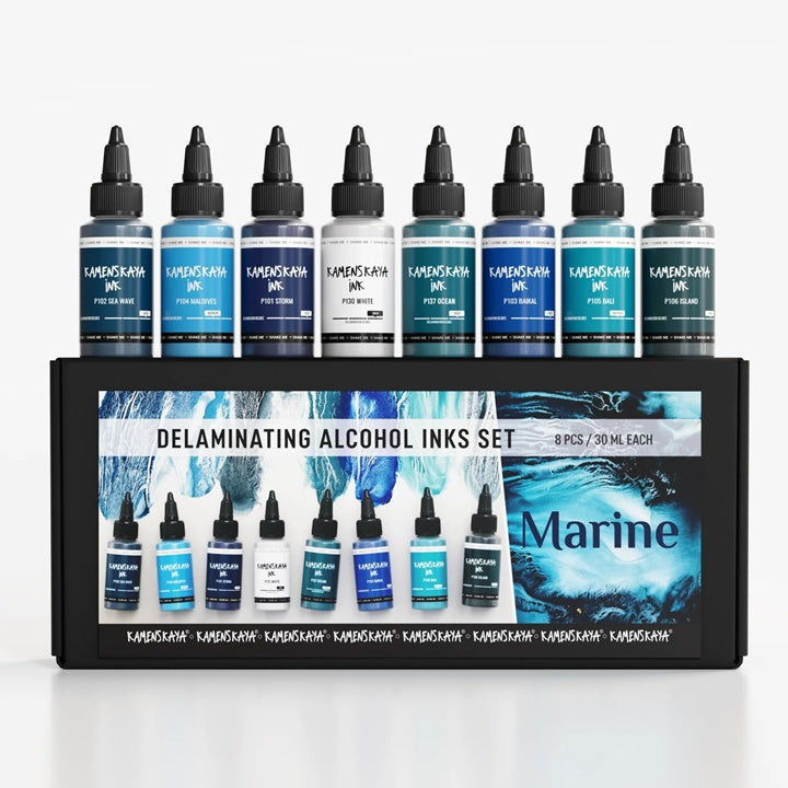 KAMENSKAYA Сет мастила за раслојување 'Marine' 8x30 ml - 1