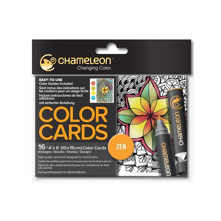 Картици за боење Chameleon Zen - 16 бр