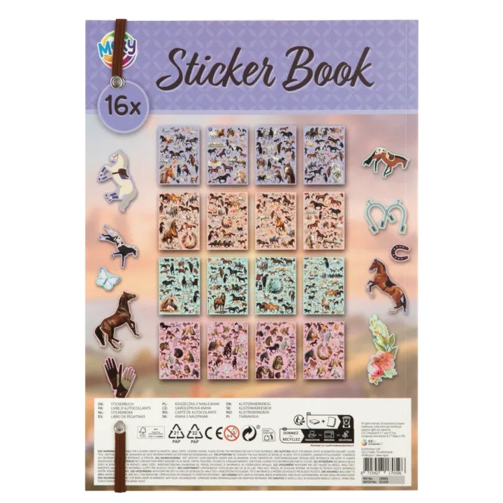 Книга со налепници со коњи А4 - 900+ налепници со коњи - 2