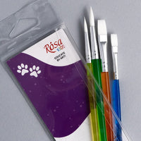 Комплет четки ROSA Kids 4 парчиња синтетички | тркалезни бр. 6, 8, рамни бр. 6, 10 — слика 4