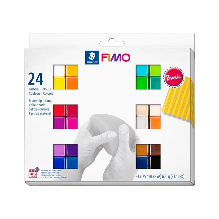 Комплет FIMO Soft Polymer Clay Basic Colors 24x25g