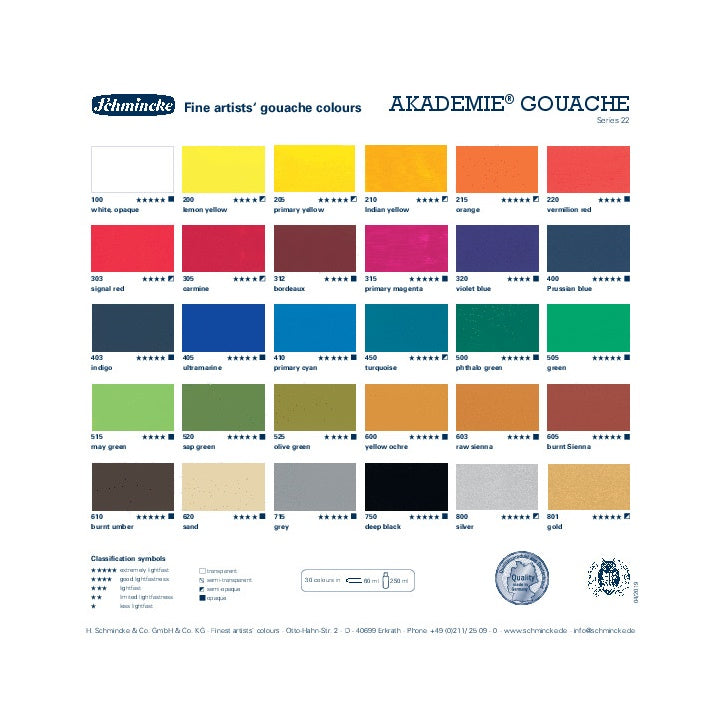 Комплет гваш бои Schmincke AKADEMIE 10 x 60 ml - 2