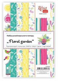 Комплет хартии за скрапбукинг Floral garden 21 x 29.7 cm - 2