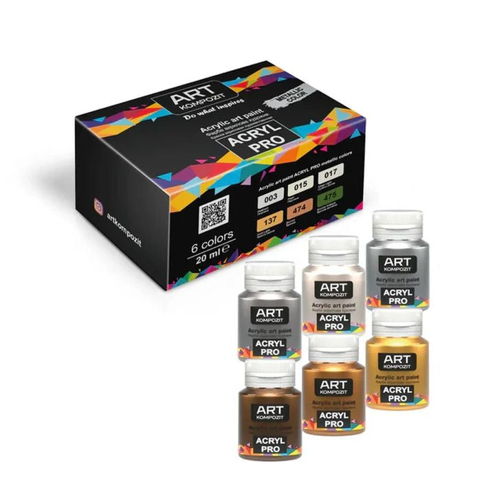 Комплет метални акрилни бои ACRYL PRO
