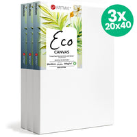 Комплет од 3 платна за сликање со еко дизајн 20x40 см