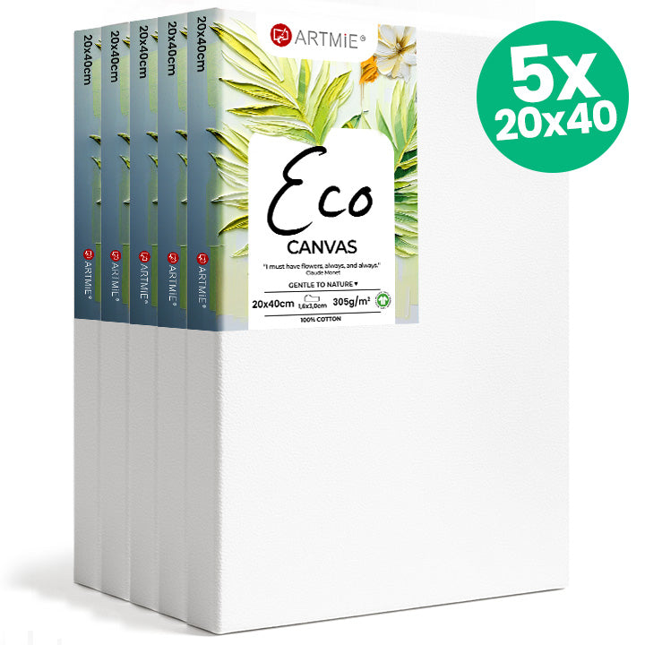 Комплет од 5 платна за сликање со еко дизајн 20x40 см