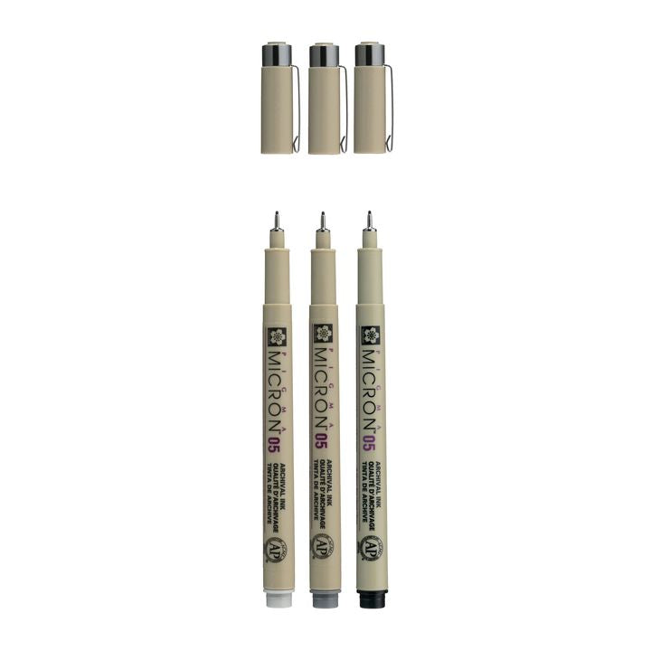 Комплет технички пенкала Sakura Pigma Micron 3 fineliners - 2