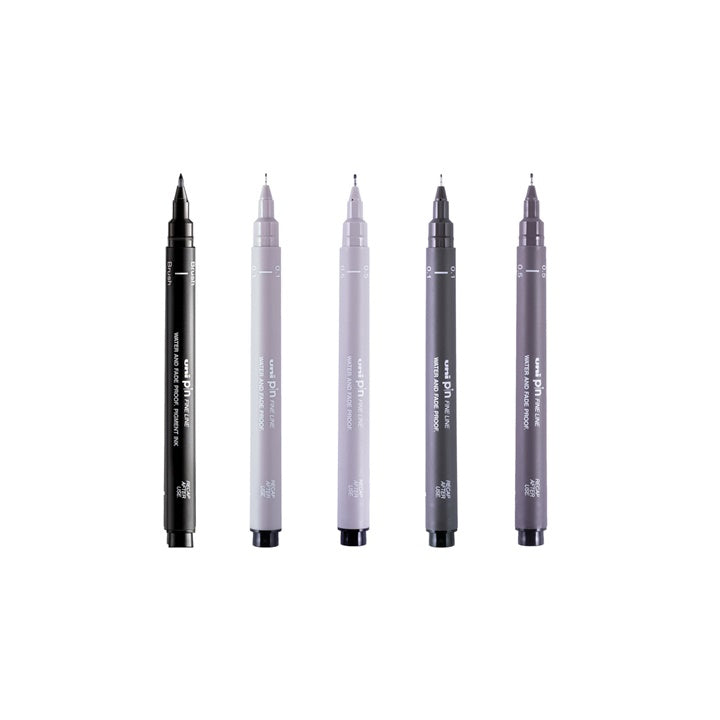 Комплет UNI PIN маркери fineliner Elegant Tones 5 парчиња - 2
