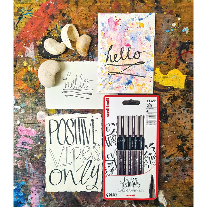 Комплет UNI PIN маркери fineliner Love Lettering 5 парчиња - 5