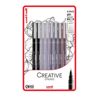 Комплет UNI PIN маркери за финилинери Creative Strokes 8 парчиња - 1