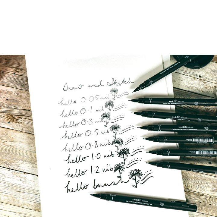 Комплет UNI PIN маркери за финилинери Draw and Sketch 8 парчиња - 3