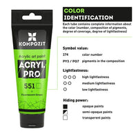 Комплет за акрилни бои ACRYL PRO CREATIVE - 6